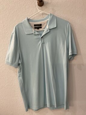 Banana Republic Pale Blue Polo Shirt with Two-Button Placket